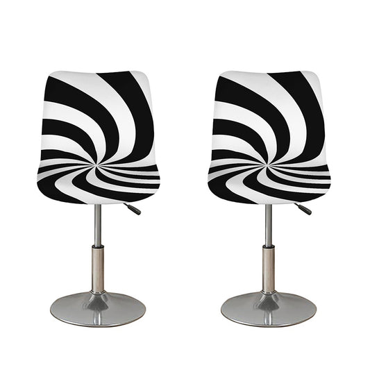 Swirl Optical Illusion Print Bar Stool Covers