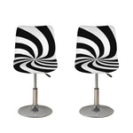 Swirl Optical Illusion Print Bar Stool Covers