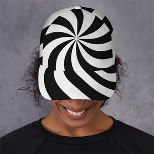 Swirl Optical Illusion Print Baseball Cap