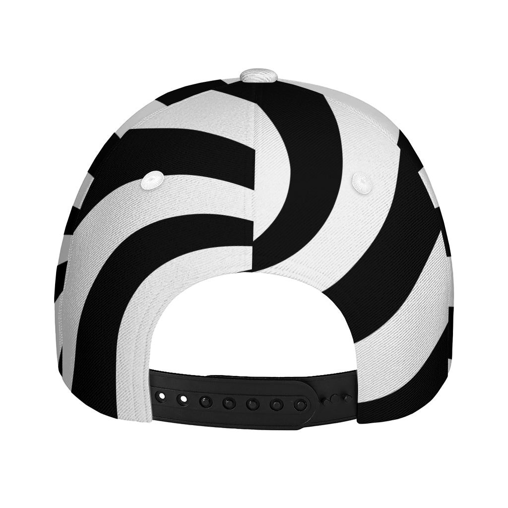 Swirl Optical Illusion Print Baseball Cap