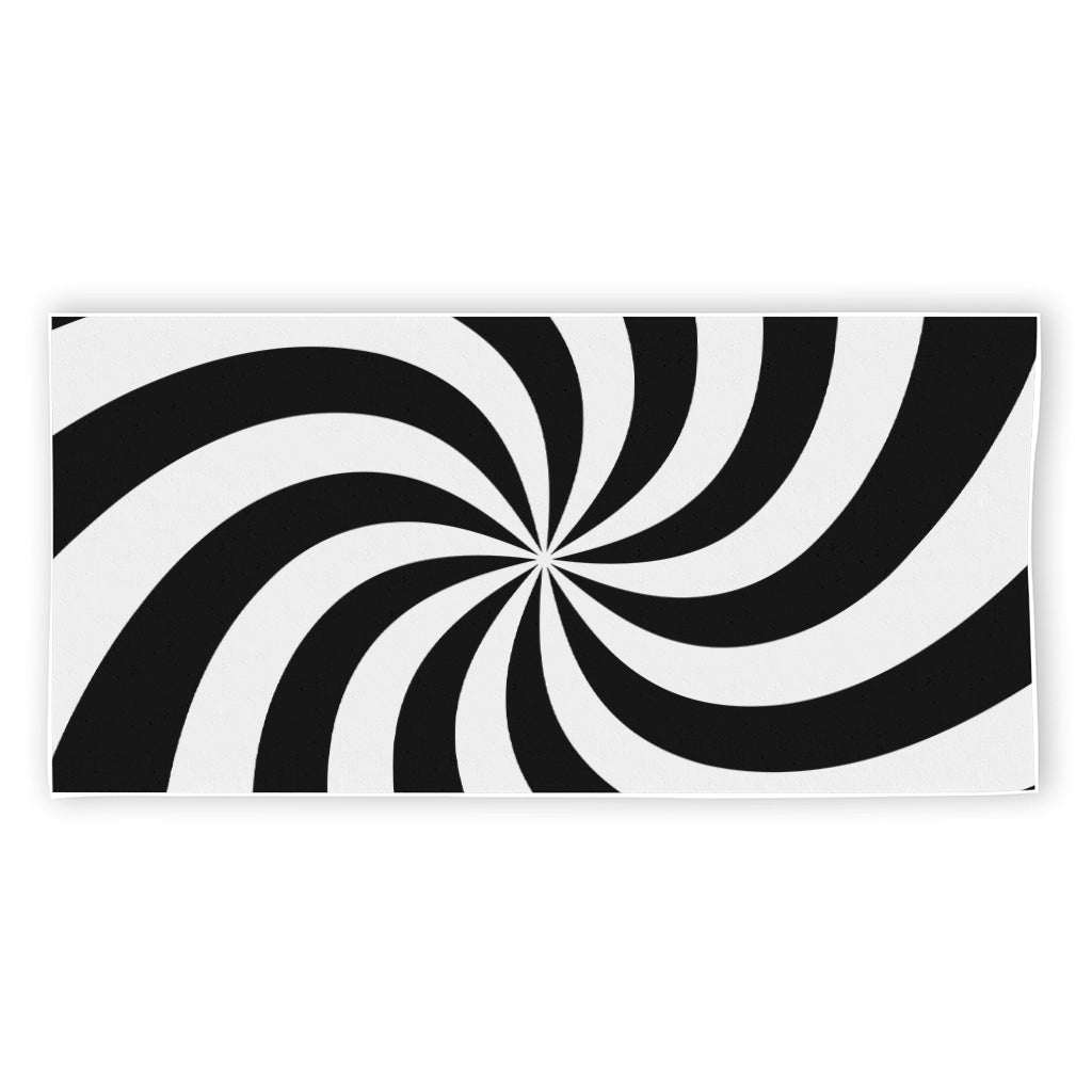 Swirl Optical Illusion Print Beach Towel