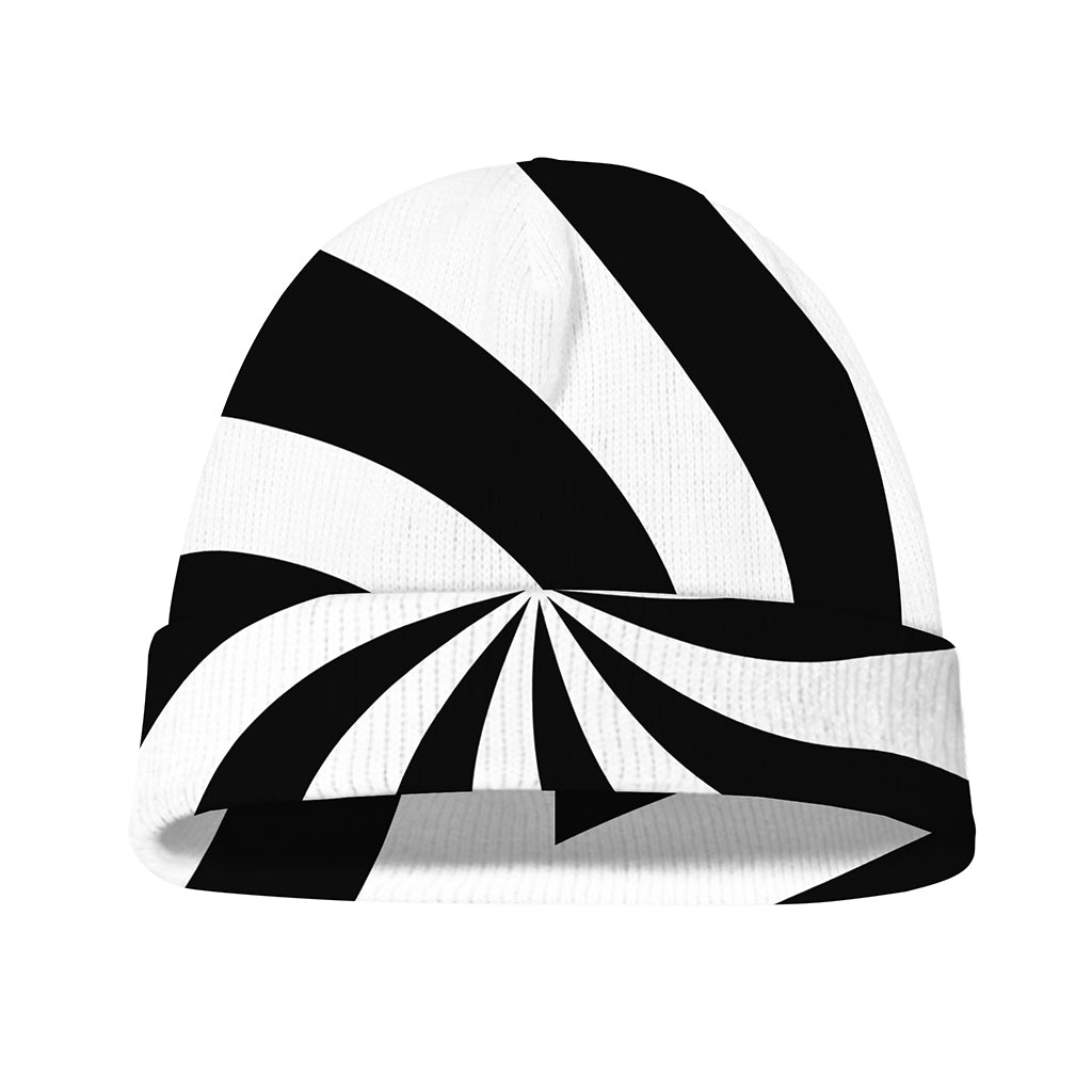 Swirl Optical Illusion Print Beanie