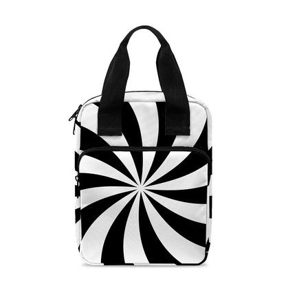 Swirl Optical Illusion Print Bible Tote Bag