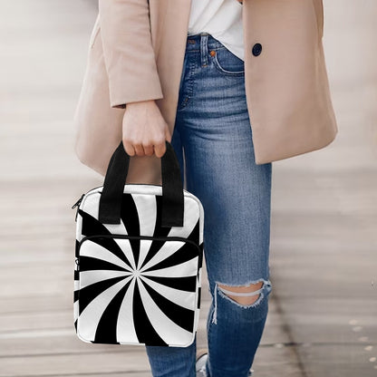 Swirl Optical Illusion Print Bible Tote Bag