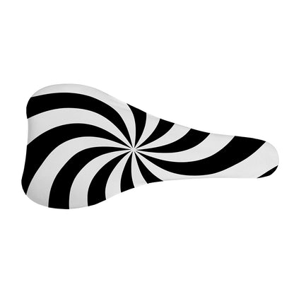 Swirl Optical Illusion Print Bicycle Seat Cover