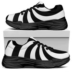 Swirl Optical Illusion Print Black Chunky Shoes