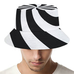 Swirl Optical Illusion Print Bucket Hat