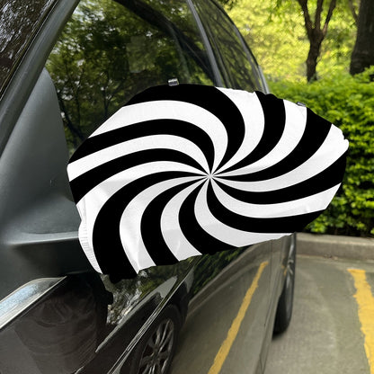 Swirl Optical Illusion Print Car Side Mirror Covers