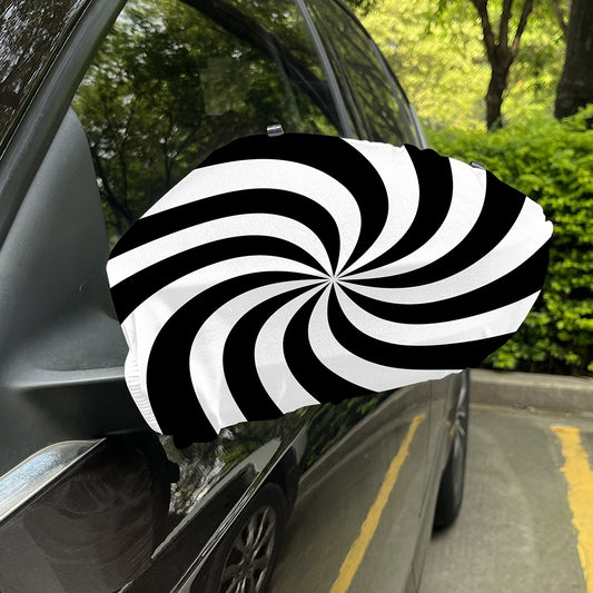Swirl Optical Illusion Print Car Side Mirror Covers