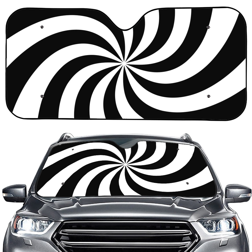 Swirl Optical Illusion Print Car Windshield Sun Shade