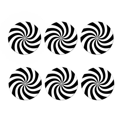 Swirl Optical Illusion Print Coaster Set