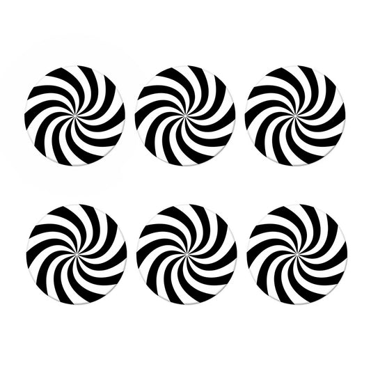 Swirl Optical Illusion Print Coaster Set