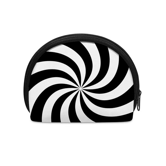 Swirl Optical Illusion Print Coin Purse