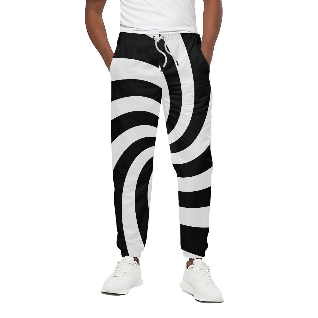 Swirl Optical Illusion Print Cotton Pants