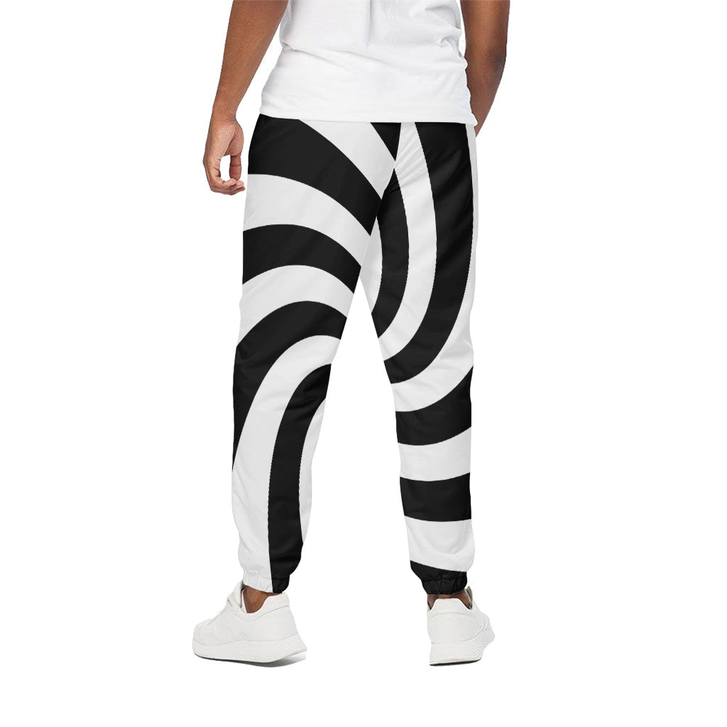 Swirl Optical Illusion Print Cotton Pants