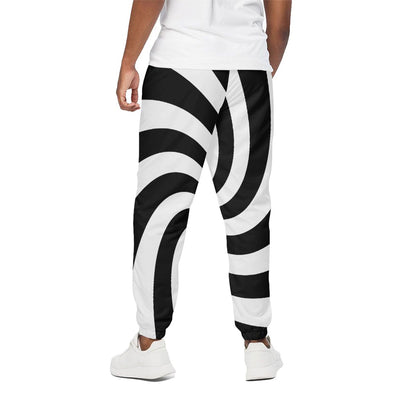Swirl Optical Illusion Print Cotton Pants