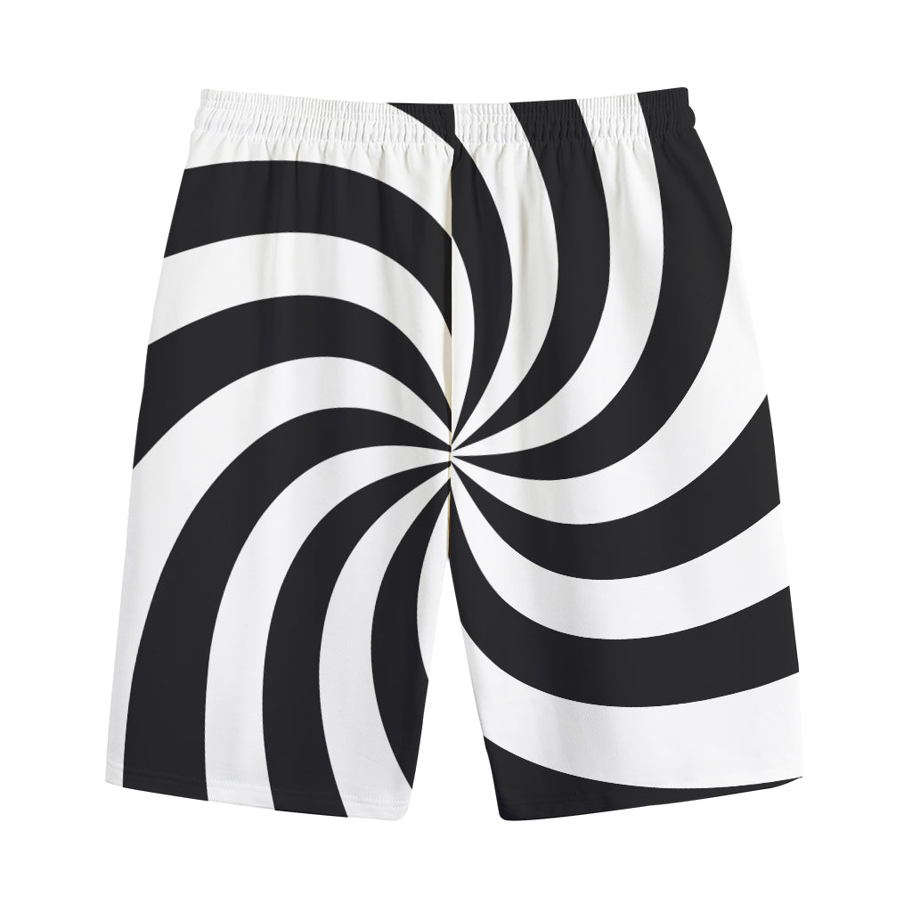 Swirl Optical Illusion Print Cotton Shorts