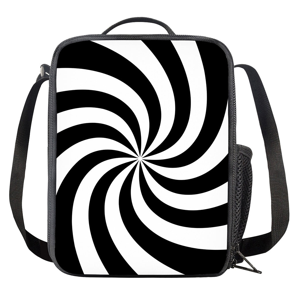 Swirl Optical Illusion Print Crossbody Lunch Bag