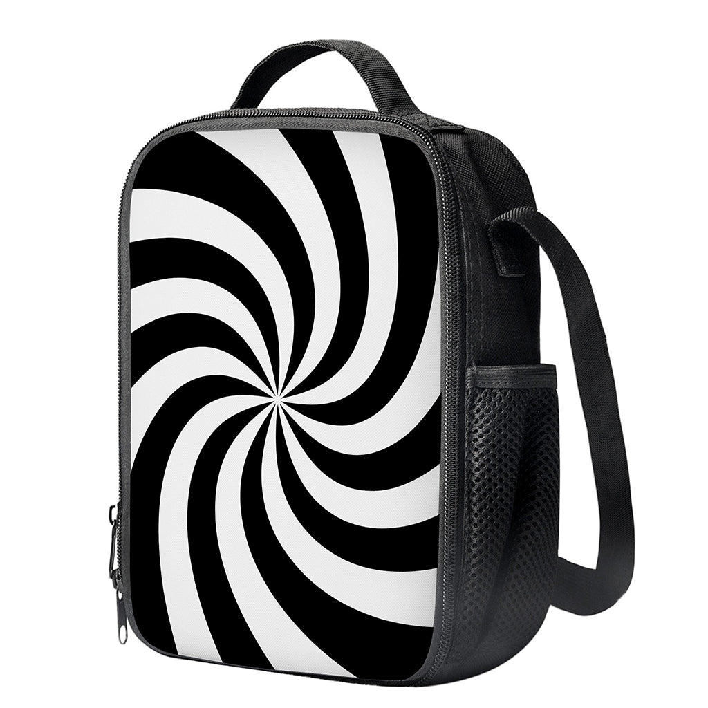 Swirl Optical Illusion Print Crossbody Lunch Bag