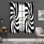 Swirl Optical Illusion Print Curtain