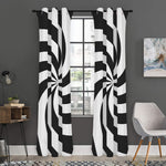 Swirl Optical Illusion Print Curtain