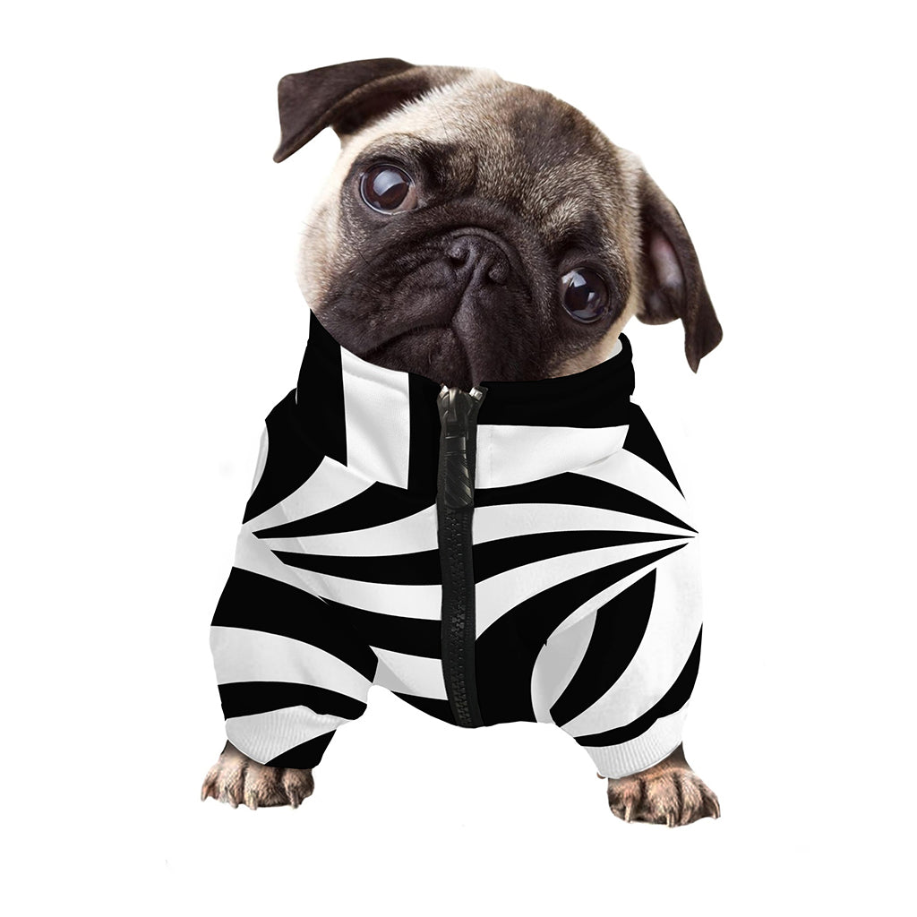 Swirl Optical Illusion Print Dog Zip Up Jacket