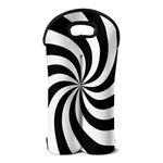 Swirl Optical Illusion Print Double Neoprene Wine Tote