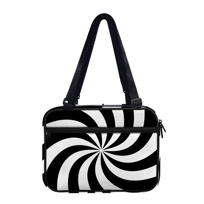 Swirl Optical Illusion Print Double Strap Bible Bag