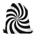 Swirl Optical Illusion Print Drawstring Bag