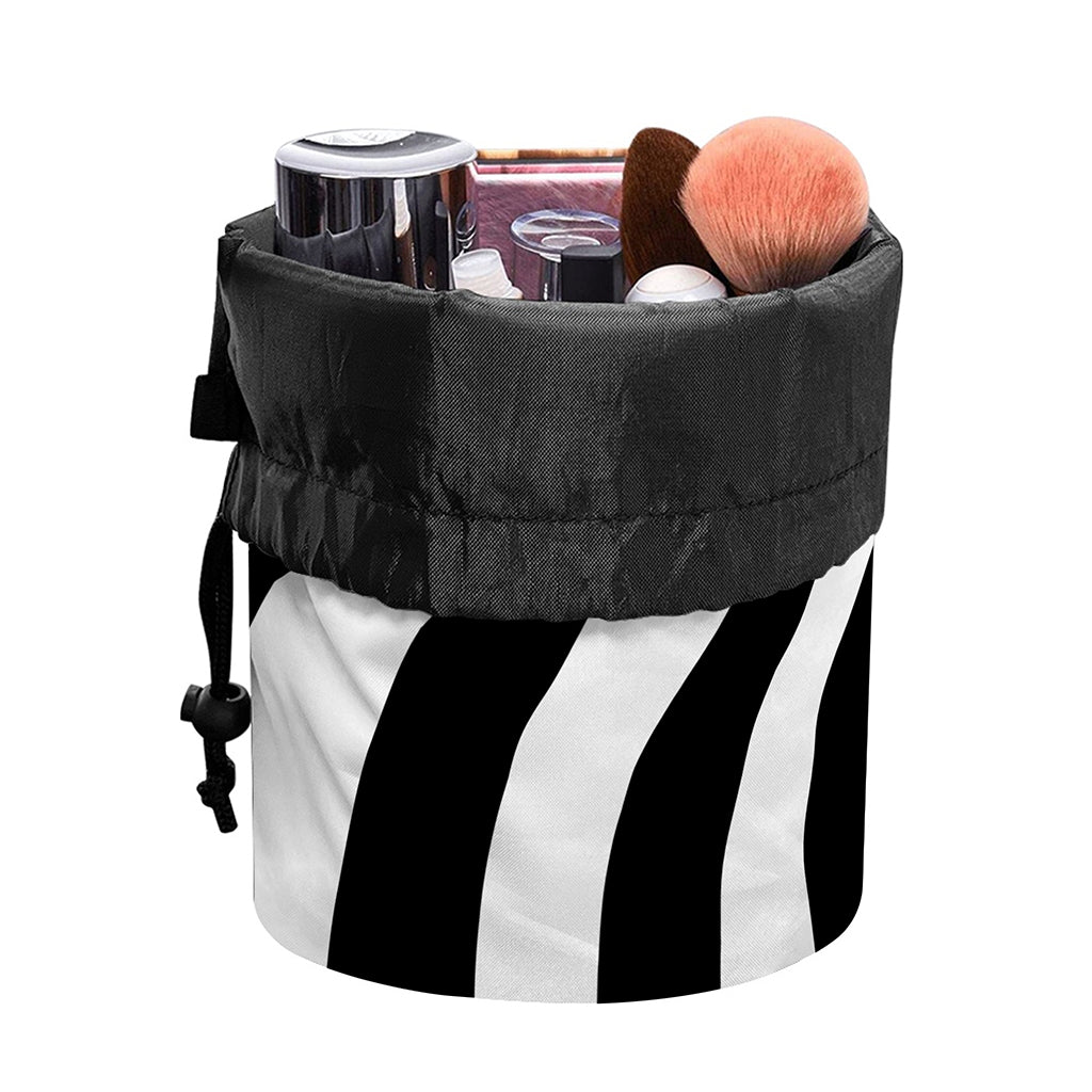 Swirl Optical Illusion Print Drawstring Makeup Bag