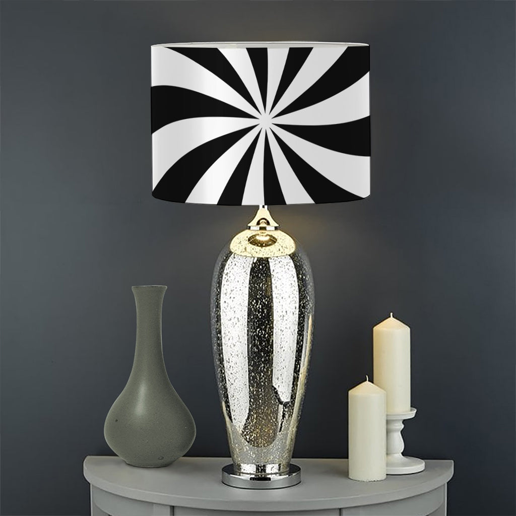 Swirl Optical Illusion Print Drum Lamp Shade