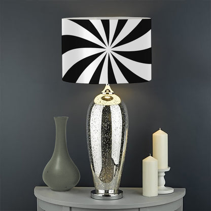 Swirl Optical Illusion Print Drum Lamp Shade
