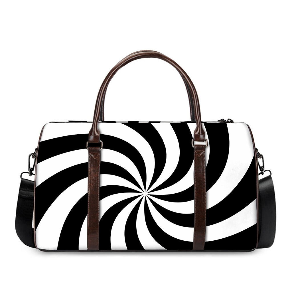 Swirl Optical Illusion Print Duffle Bag