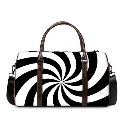 Swirl Optical Illusion Print Duffle Bag