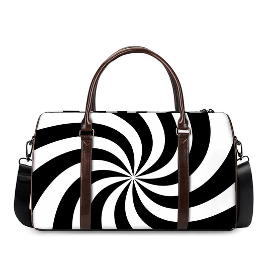 Swirl Optical Illusion Print Duffle Bag