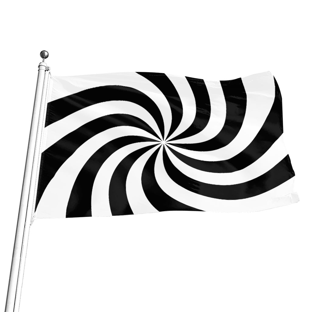 Swirl Optical Illusion Print Flag