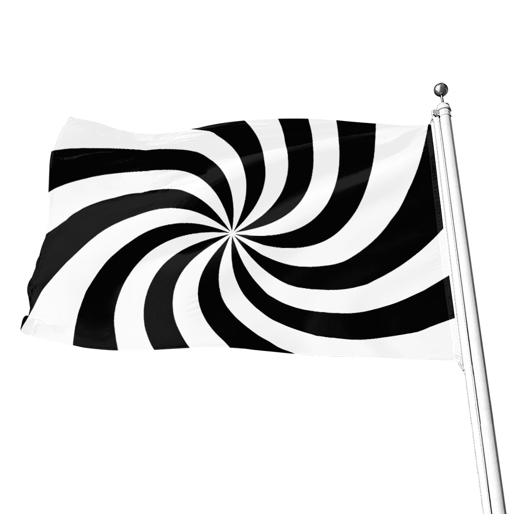 Swirl Optical Illusion Print Flag