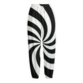 Swirl Optical Illusion Print Fleece Lined Knit Pants