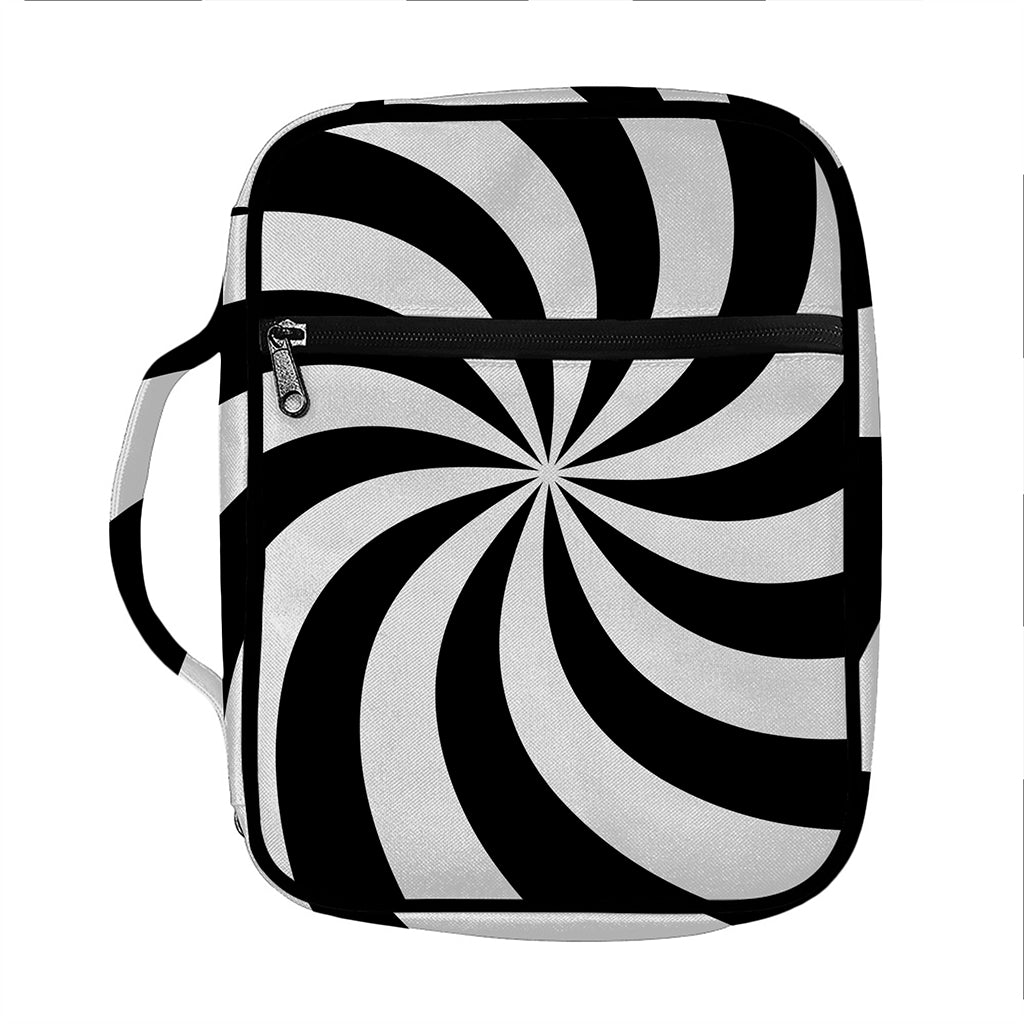 Swirl Optical Illusion Print Front Pocket Bible Bag