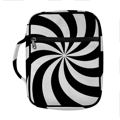 Swirl Optical Illusion Print Front Pocket Bible Bag