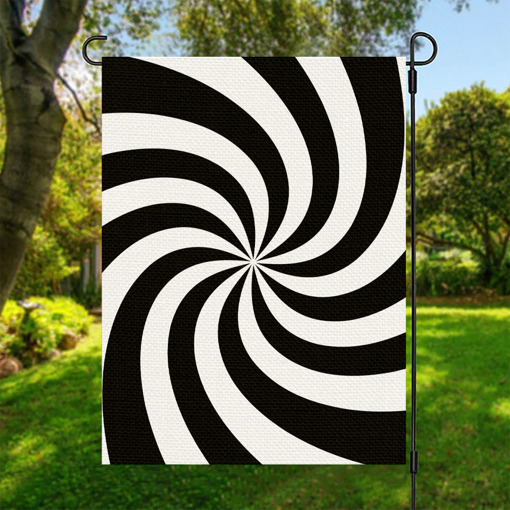 Swirl Optical Illusion Print Garden Flag