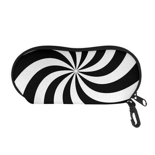 Swirl Optical Illusion Print Glasses Case