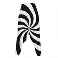 Swirl Optical Illusion Print Hammer Pants
