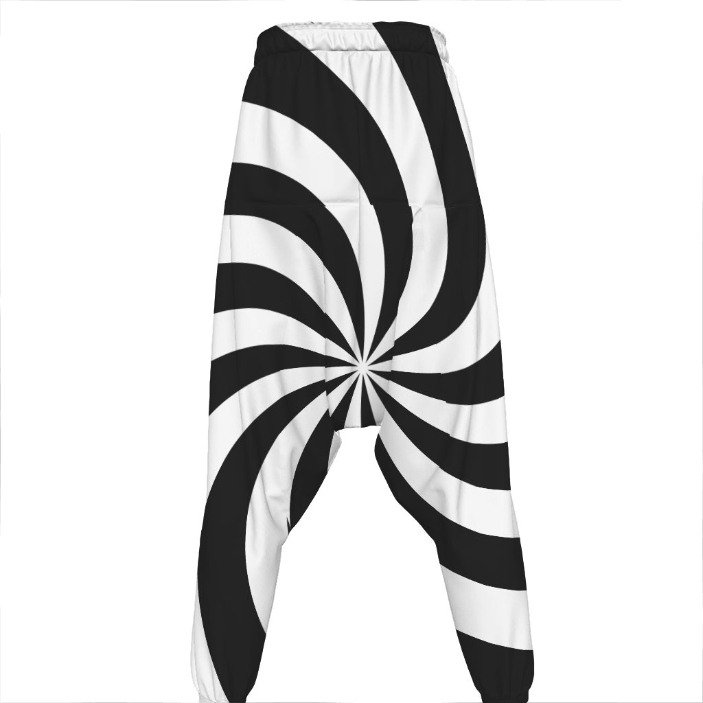 Swirl Optical Illusion Print Hammer Pants