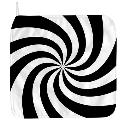 Swirl Optical Illusion Print Hand Towel