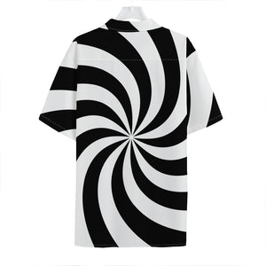 Swirl Optical Illusion Print Hawaiian Shirt