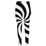 Swirl Optical Illusion Print High-Waisted Pocket Leggings