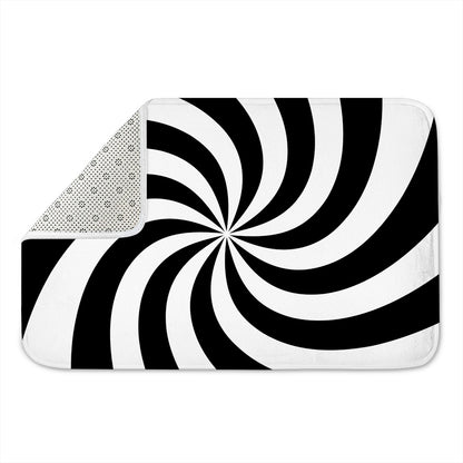 Swirl Optical Illusion Print Indoor Door Mat