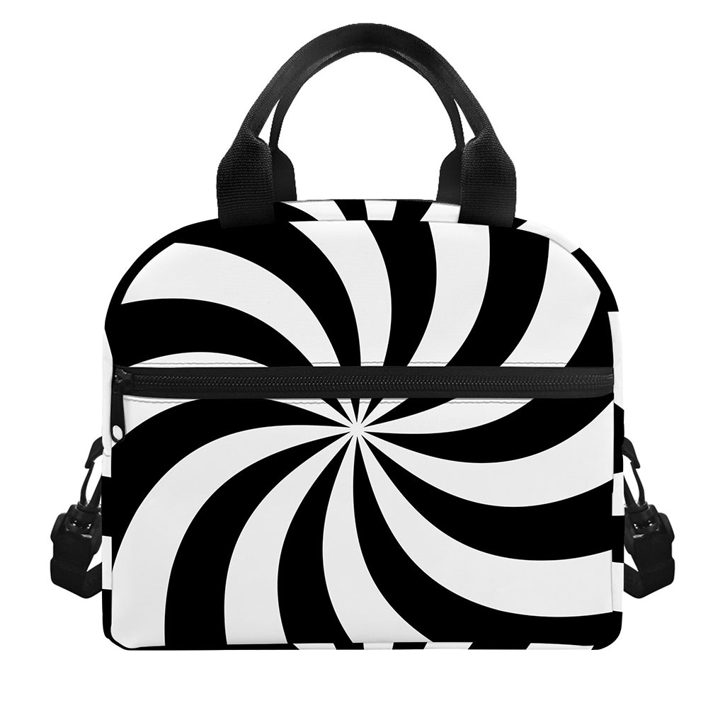 Swirl Optical Illusion Print Insulated Lunch Bag