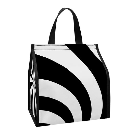 Swirl Optical Illusion Print Insulated Lunch Tote